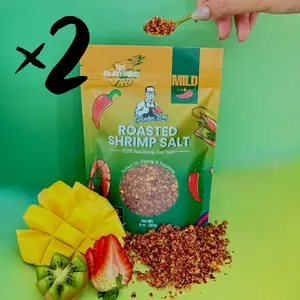 GrandpaKong PREMIUM Roasted Shrimp Salt 2-PACK MILD 100% Real Shrimp Natural Flavor Gluten-Free Cambodian Seasoning for Grilled Seafood & Meats - Spice On Everything