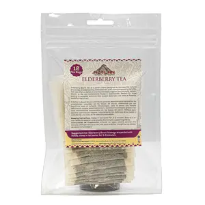 Black Elderberry Tea (Sambucus Nigra) – Sugar-Free Immune Support Beverage, 12 Teabags