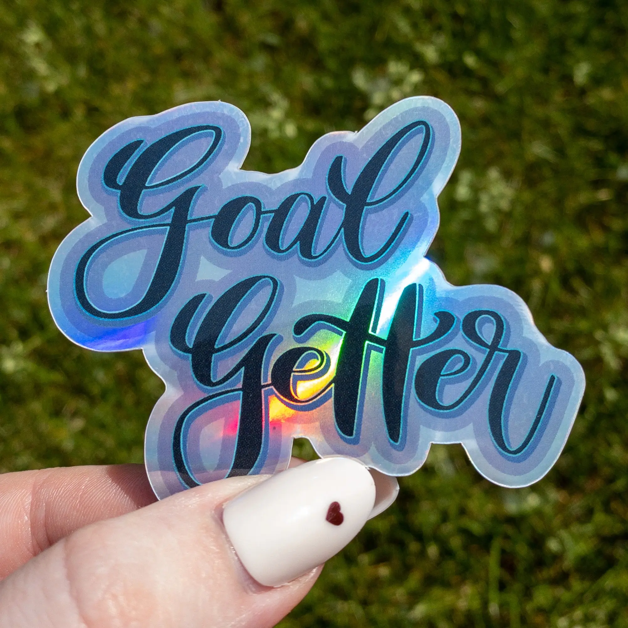 Goal Getter Holographic Sticker 3 inch Gift Decoration