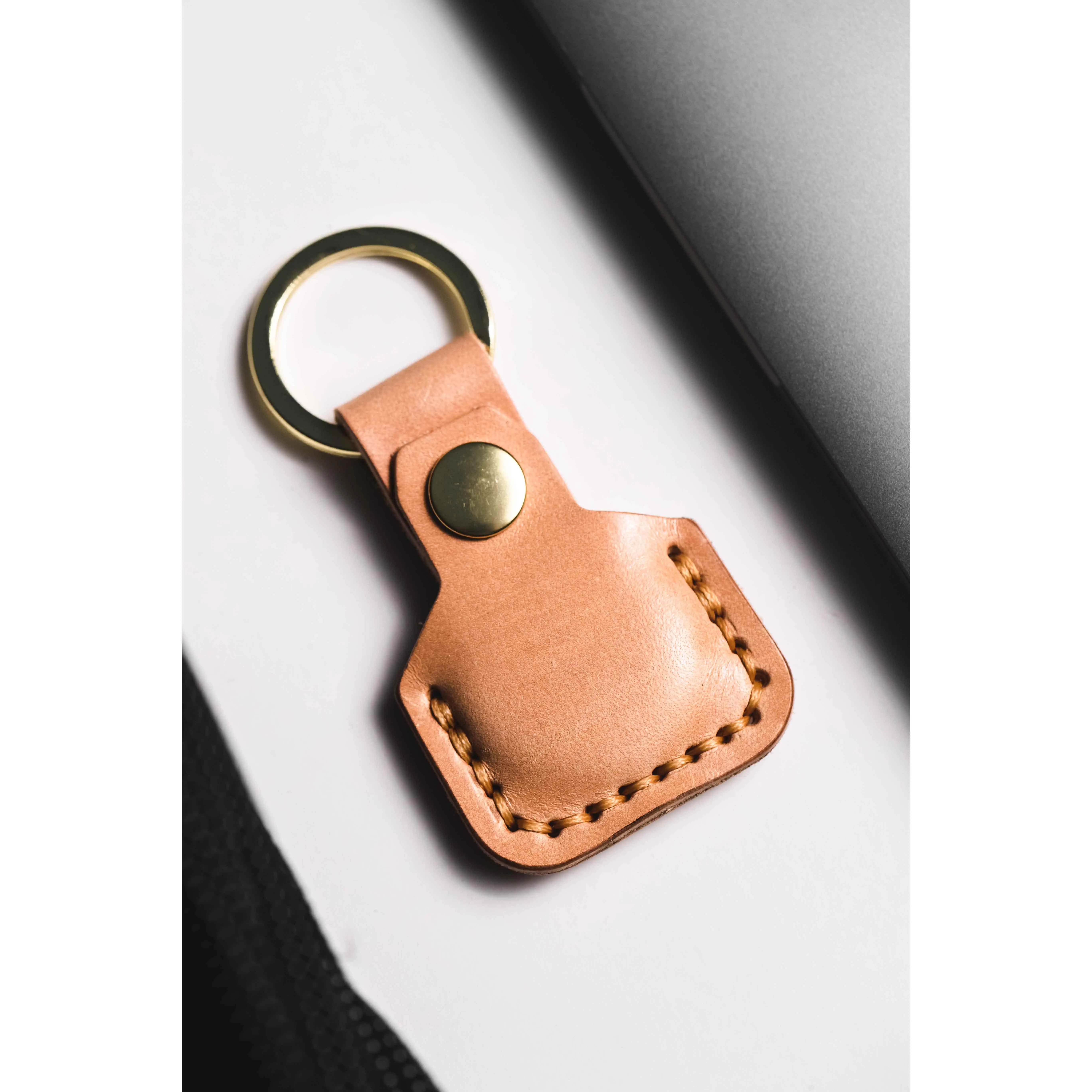 Leather AirTag Keychain