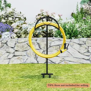 Garden Hose Holder Detachable Hose Holder Freestanding Heavy Duty Metal Hose Reel Stand Water Hose rack For Outside