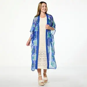 Vince Camuto Jewel Print Open Front Duster Vince Camuto Jewel Print Open Front Duster