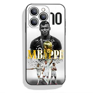 Mbappe pattern High-quality Phone Cases For iphone 16 15 14 13 12 11 X XS PRO PLUS MAX Soft Silicone TPU With flannel Shockproof Full Protection Anti-Drop Shell Cover Football Protective Smartphone