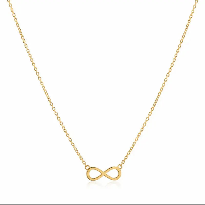 10k Gold Infinity Pendant Necklace
