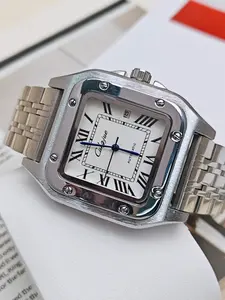 Tank Series Luxury Men's Watch, Square Dial Watch, Automatic Mechanical, Waterproof, Calendar, Alloy Case, Mineral Glass, Casual Business Style, Best Gift, Waterproof Wristwatch