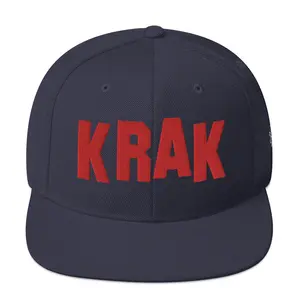 KRAK Snapback Hat - Navy & Red | Kraken Golf