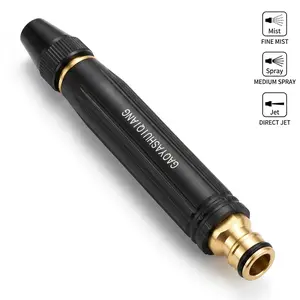 Rustproof 100% Full Metal Heavy-Duty Twist Hose Nozzle, Adjustable Multi-Mode High Pressure Leak-Proof Water Sprayer, Durable All Metal Sprinkler for Car Detailing, Lawn Garden Irrigation, Patio & Household Outdoor Cleaning