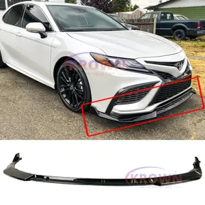FOR 2021-2024 TOYOTA CAMRY SE & XSE PERFORMANCE STYLE GLOSSY BLACK FRONT BUMPER LIP SPLITTER