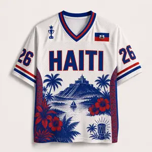 MESH Haiti Soccer Jersey, Haitian Football Shirt, Fan Apparel, Unisex Gift For Him Her
