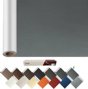 Large Leather Repair Patch Tape Dark Grey 60x17 inch, Durable Self Adhesive Backing, Vinyl and Leather Repair Kit for Couch, Car Seat, Furniture, Upholstery, Sofa - Dark Grey # 1