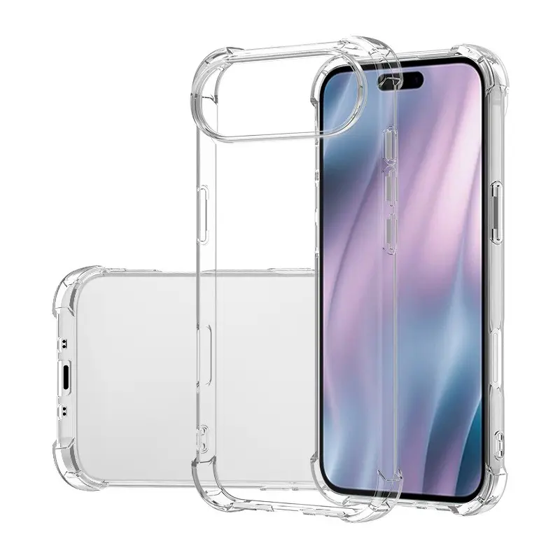 Ultra Thin Clear Silicone TPU Case for iPhone - Transparent Protective Cover with Enhanced Grip