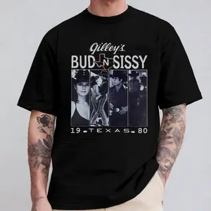 Vintage Urban Cowboy T-Shirt, Gilley's Bud and Sissy 1980 Texas Tee, Retro Country Western Graphic Shirt, John Travolta Movie Fan Gift