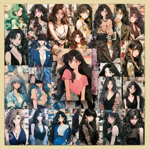 Vintage Girl Pattern Decal Sticker, 100pcs/set Scrapbooking & Journal Making Material Paper, DIY Decorative Sticker for Stationery Computer Water Bottle