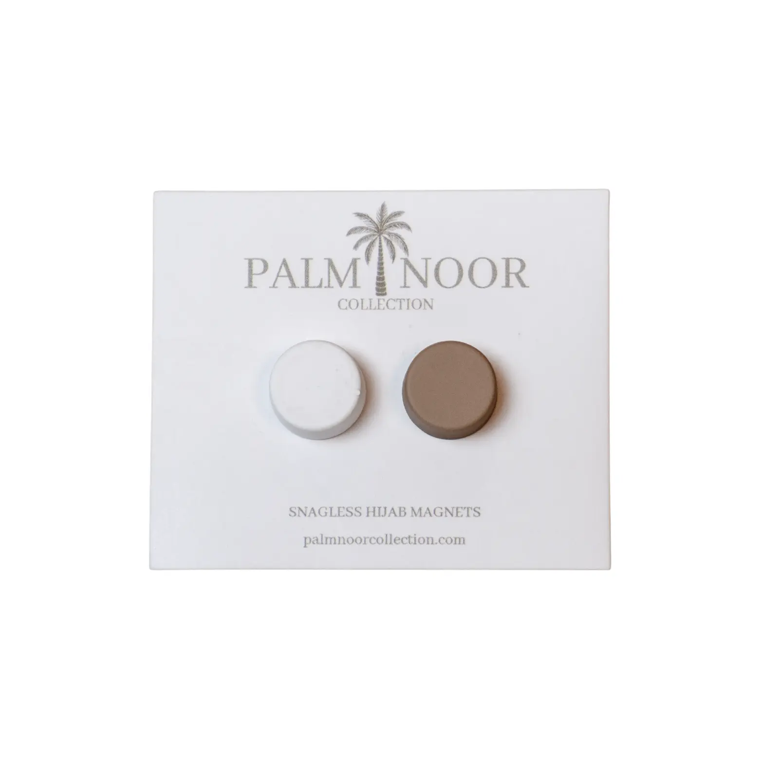 Snagless Hijab Magnets- White and Tan