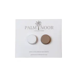 Snagless Hijab Magnets- White and Tan