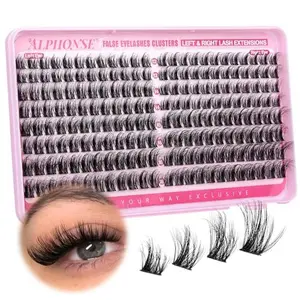 Fluffy Lash Clusters Left&Right Cluster Eyelashes Extensions 12-18mm DIY Individual Lashes Extension 192pcs Wispy Cat Eye Lashes Clusters by ALPHONSE