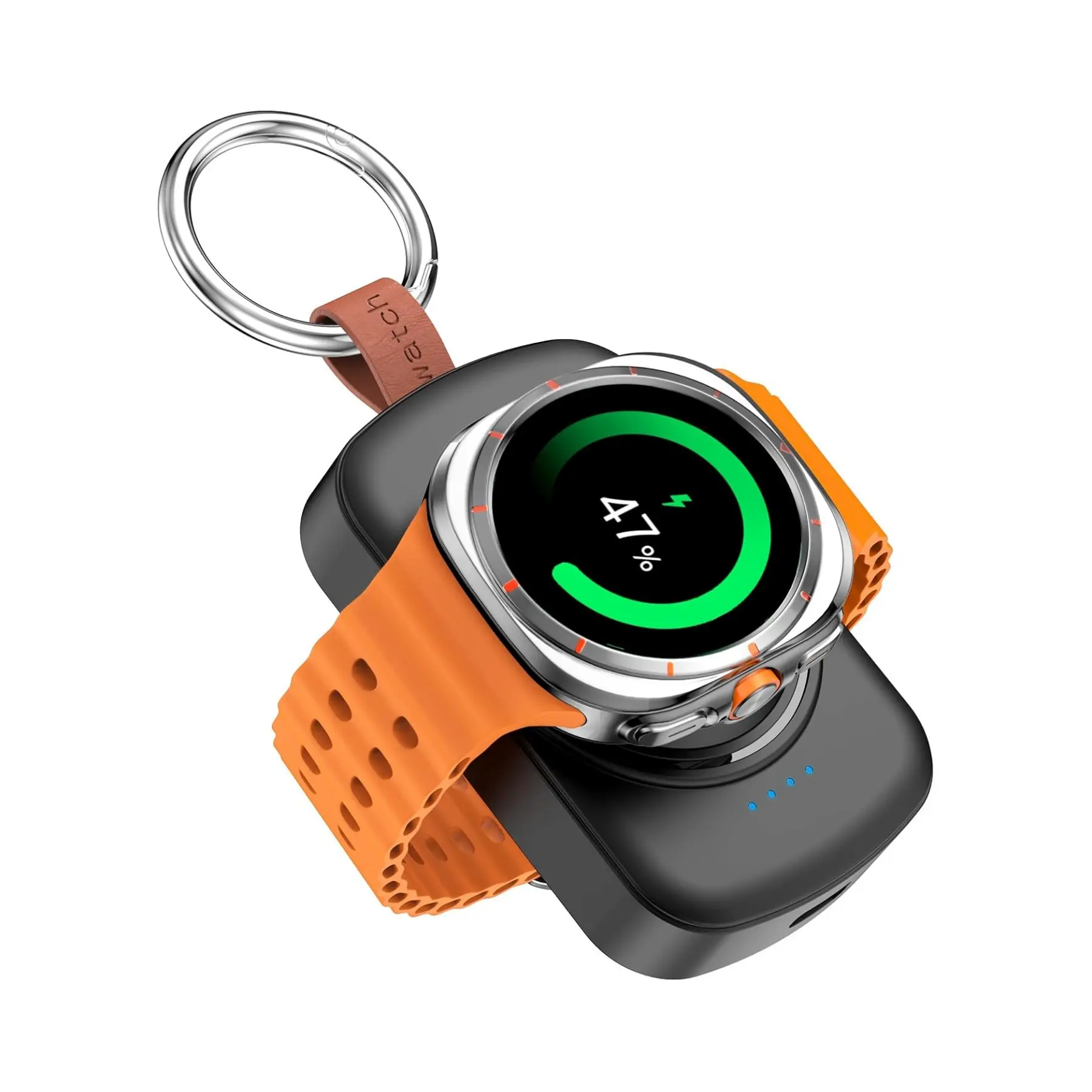Portable Wireless Charge Lithium Ion Battery Charger, 1800mAh Accessory for Samsung Galaxy Watch Active 1/2/3/4/5 Pro/6 Classic/6/7/8/Ultra, Electronic Gadgets Wearable Smartwatch Charger, Accessories, Built-In Li-Ion Smartwatch Accessories Chargeable