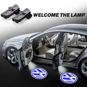2Pcs Car Door Projector Lamps Welcome Lights Accessories For VW GTI Golf Passat CC Sagitar Tuguan Touran Touareg Scirocco Sharan
