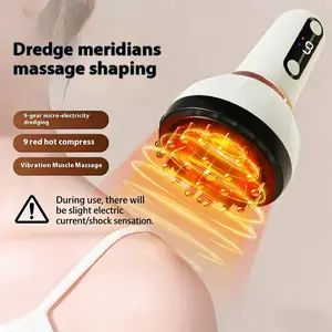 9Speed Electric Scraping Massager Meridian BrushHome Massage Cupping Device Full Body Relaxation Full Body Relief Muscle Relaxation