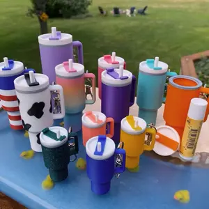Miniature Tumbler Keychains With Twist Off Lid To Store Small Accessories, Medication, Change, Chapstick, Jewelry - 3 Sizes Tons Of Colors