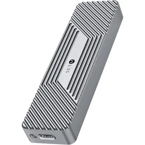 M.2 Enclosure, 10 Gbps NVMe Enclosure and 6Gbps NGFF SATA Enclosure, PCIe M-Key(B+M Key), USB3.1 Gen2 with 5.9in  Support UASP for SSDs 2230,2242,2260,2280