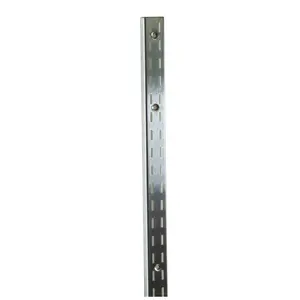 Econoco SS22-72 72 in. Heavy Weight Double Slot with 0.5 in. Slots on 1 in. Centers - Satin Zinc