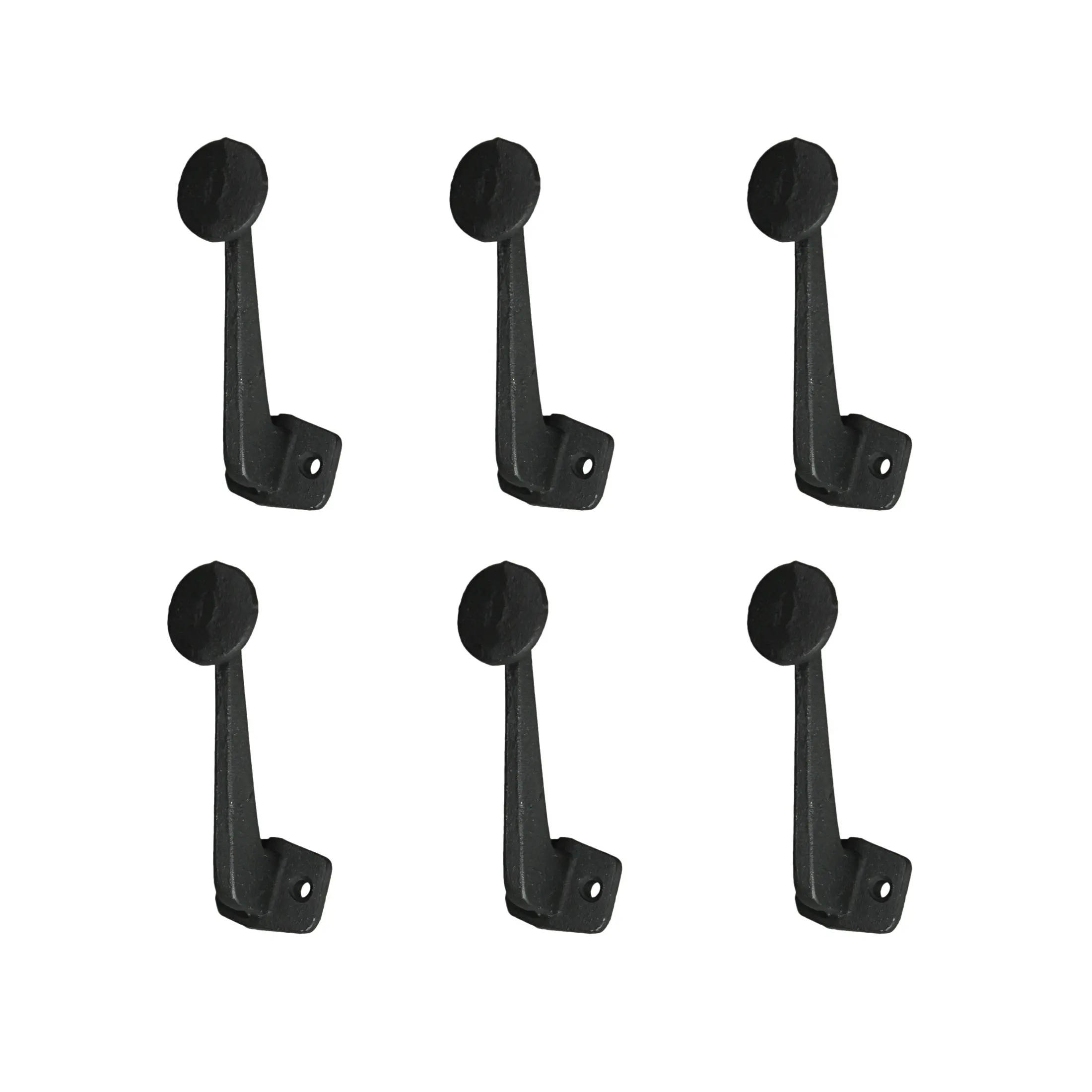 Set of 6 Cast Iron Typewriter Key Button Coat Hooks Wall Mounted Towel Hanging Rack