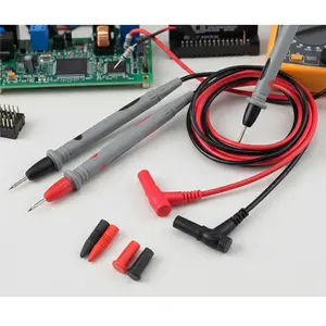 Professional Silicone Test Leads for Multimeters | Slip-Resistant Probes, High Voltage Safety, 20A Current Wires | Durable Electrical Measuring Accessories, Tangle-Free Copper Core, Precision Tips | Essential Tools for Electricians