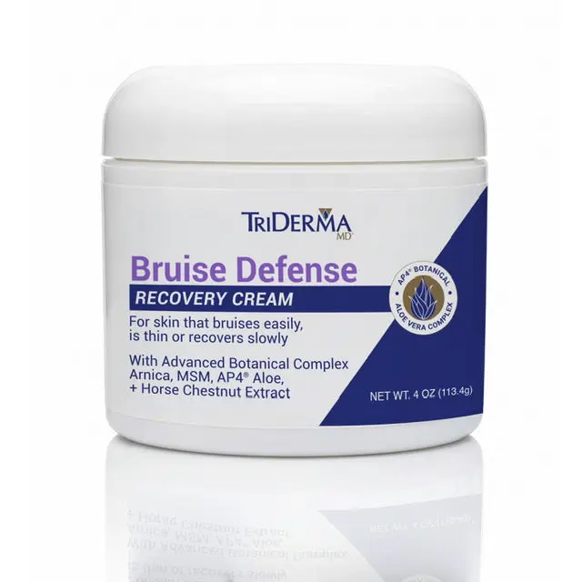 TriDerma Bruise Defense Healing Cream for Diabetics - Arnica Montana & AP4® Aloe Vera Complex - Reduces Pain & Swelling - Non-Greasy Therapeutic Treatment