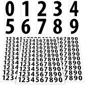 1200 count Number Labes, 1" x 0.5"  Mailbox Number Stickers, Consecutive Numbers 0-9, Self-Adhesive and -Free, Ideal for Mailboxes, Storage Boxes, Organizers, Cabinets and