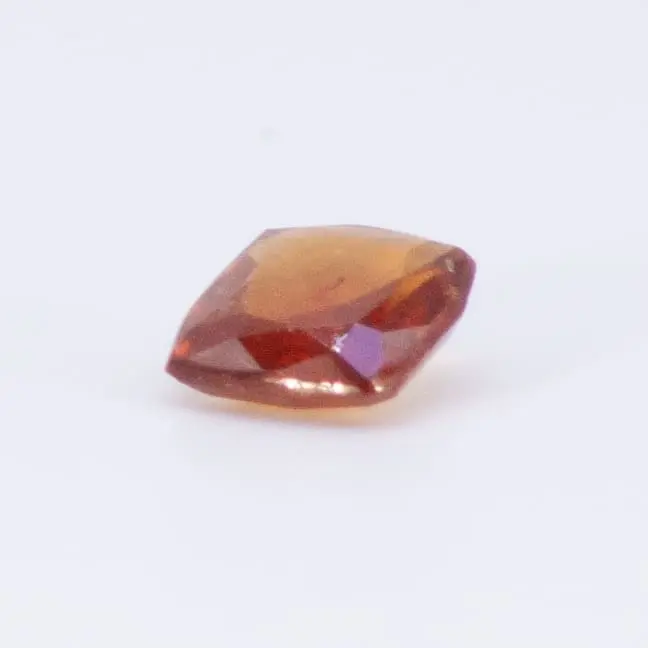 1.5ct Orange Citrine VVS Princess Shape (7.4x6.8x3.3 mm) Unheated gemstone from Sri Lanka