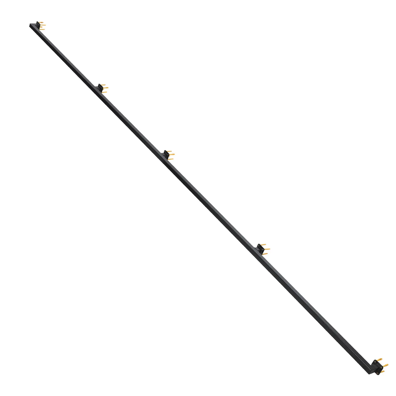 Garvee Heavy Duty Industrial Stair Railing – Black Metal Wall Mounted Handrail for Indoor/Outdoor Stairs, Modern Safety Support, 500lbs Load Capacity, Sturdy Staircase Bracket