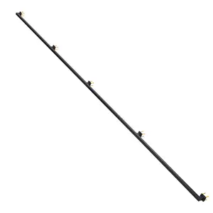 Garvee Heavy Duty Industrial Stair Railing – Black Metal Wall Mounted Handrail for Indoor/Outdoor Stairs, Modern Safety Support, 500lbs Load Capacity, Sturdy Staircase Bracket
