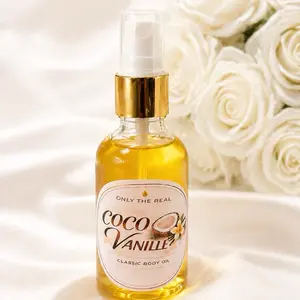 Only The Real Coco Vanille Classic Body Oil - 1 oz Beauty & Personal Care Bath & Body Moisturizer, Lightweight, Non-Greasy, Nourishing, Moisture-Boosting, Smooth, Daily Use Single Item