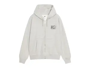 Stussy x Nike Fleece Zip Hoodie (FW25) Grey Heather (FW25) (men) by StockX