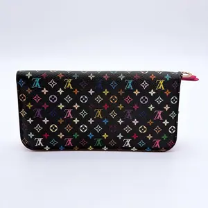 Pre-owned Louis Vuitton Monogram Multicolor Insolite Wallet Black Grenade
