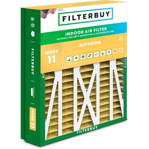 Filterbuy 21x23.5x5 Air Filter (1-Pack), Pleated MERV 11 Allergen Defense HVAC AC Furnace Air Filters for Trane Perfect Fit and American Standard