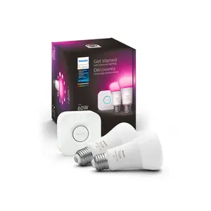 Philips - Hue Starter kit 2 E26 smart bulbs