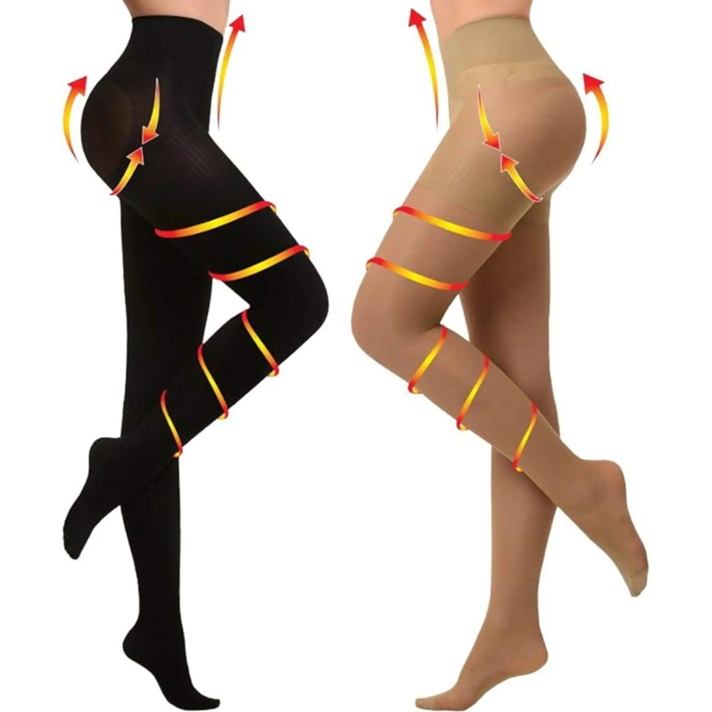[Compression Tights for Women] 20-30mmHg Graduated Compression Tights for Women |     Closed Toe Support Stockings, Knit Nylon Spandex Blend, Machine Washable - Seasonal Compression Hose Cowrie Savage x fenty