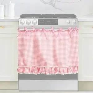 Rustic Kitchen Cooking Apron, Handmade Oven Dust Cover, Lace Trimmed, Multiple Straps, Vintage Farmhouse Style, Ideal for Country Homes