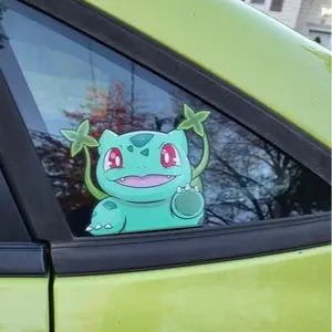 Bulbasaur Poke Peeker Decal, Peeker Sticker | Vinyl waterproof sticker | Gift for Game lovers