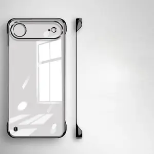 Ultra Thin Frameless Case for Iphone 17promax Air Slim Hard Shockproof Bumper Transparent Cover For iPhone17 17pro air