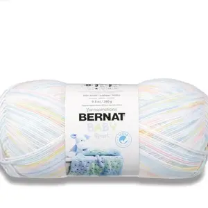 Bernat Baby Sport Yarn - 100% Acrylic - 9.8 oz / 280 g - Pastel Stripes - Perfect for Baby Projects