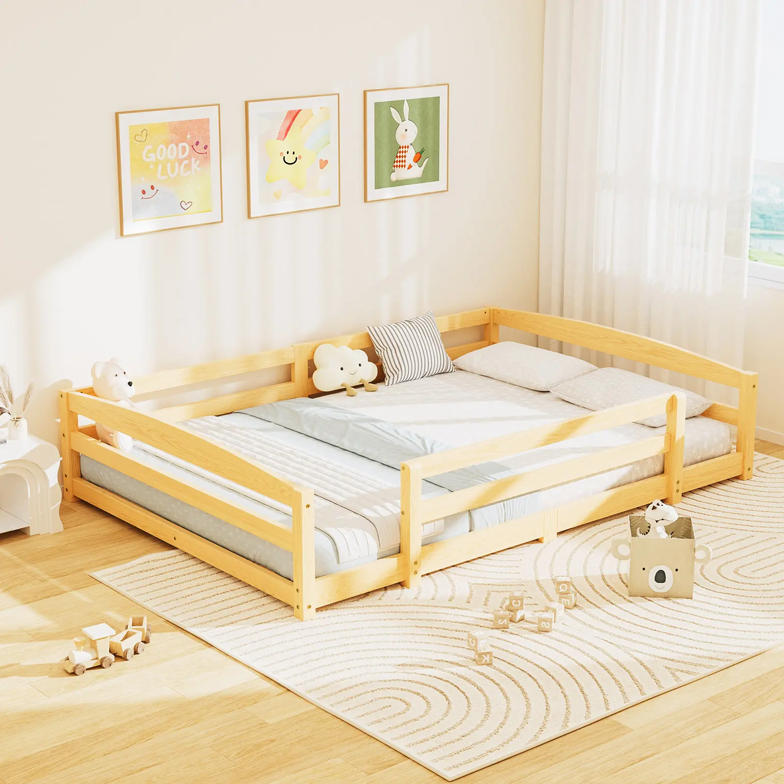 Upgraded Dual-Entry - Wood - Twin