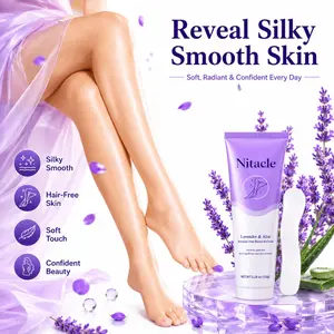 Nitacle  150ml  Hair RemovalCream for Women & Men - Underarm &Bikini Area - Smooth Skin in 5-10 Minutes- Painless Formula for Sensitive Skin - NoRazor Bumps-Sensitive Skin Friendly /Fast Shipping Skin Soothing Body Care