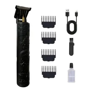 USB Rechargeable Men's Grooming Kit, Includes Storage Bag & 4 Trimmers, Wireless Hair & Beard Clipper, Durable & Portable, Ideal Gift