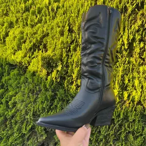 Western Style Women's Leather Boot for Girls - Footwear