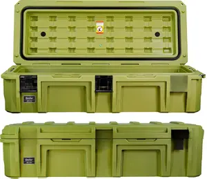 SR-110 Crossover Overland Cargo Case, Equipment Hard Case, Roto Molded, Stackable with Pad-Lock Hasp, Strap Mountable, TSA Standard, IPX4 Rated (Green)
