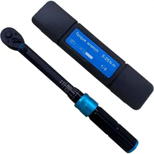1/4-Inch Drive Click Torque Wrench, 44.3~221.3 IN.LB/5-25 N.m, +-3% Accuracy, 72- Dual Range Scales Adjustable Torque Wrench for  Repair, ,