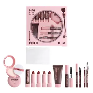 Complete Makeup Kit, All-in-One Cosmetic Set, Beauty Essentials Set, Facial Makeup Set with Lipsticks, Face Powder, BB Cream, Mascara, Eyeliner & Eyebrow Pencil, Ideal for Beginners, Daily Use & Holiday Gifts
